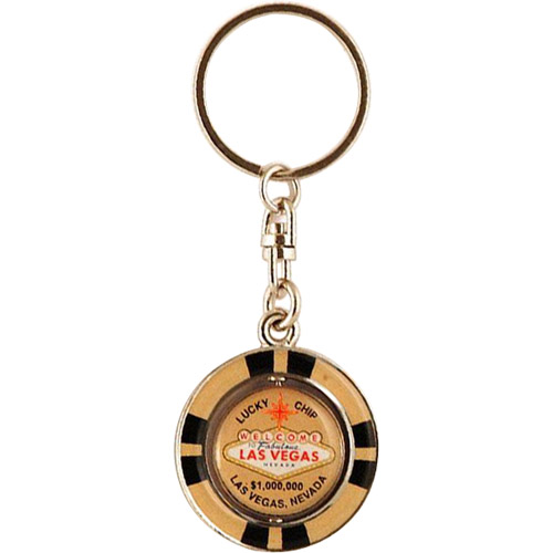 Las Vegas Spin Metal Key Chain, $1,000,000 Lucky Poker Chip