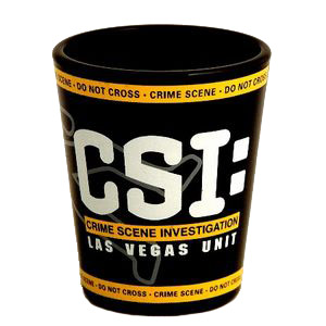 Las Vegas CSI Black Shotglass