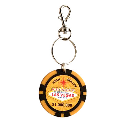 Las Vegas Key Chain with Clip, 1M High Roller Chip