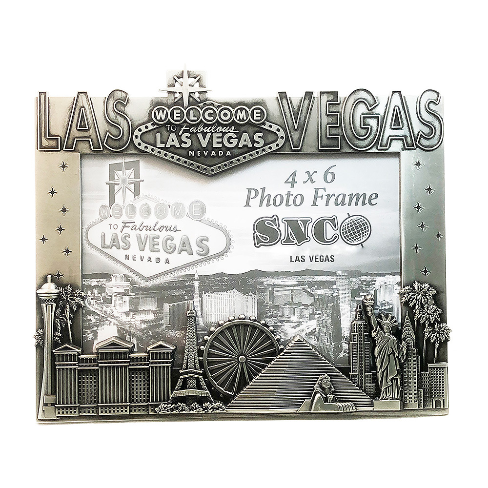 Las Vegas City Picture Frame, Pewter