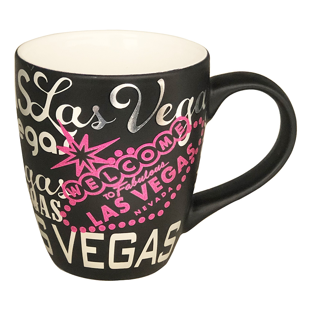 Las Vegas Black Foil Typogrphy Mug