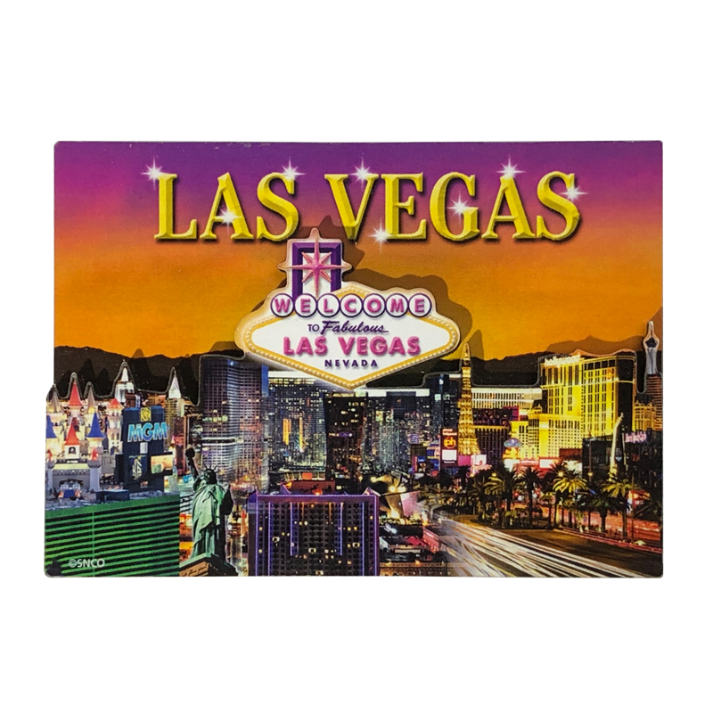 Las Vegas Sunset Magnet - 2-Layer Design