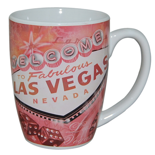 Light Pink Las Vegas Nevada Mug with 11 oz capacity.