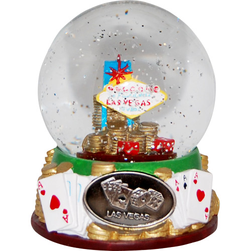 Las Vegas Snow Globe 3.5"H