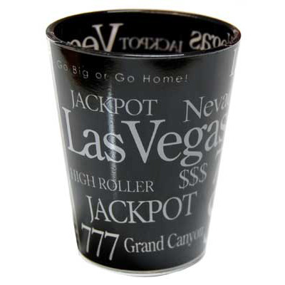 Las Vegas Letter Shot Glass - Black