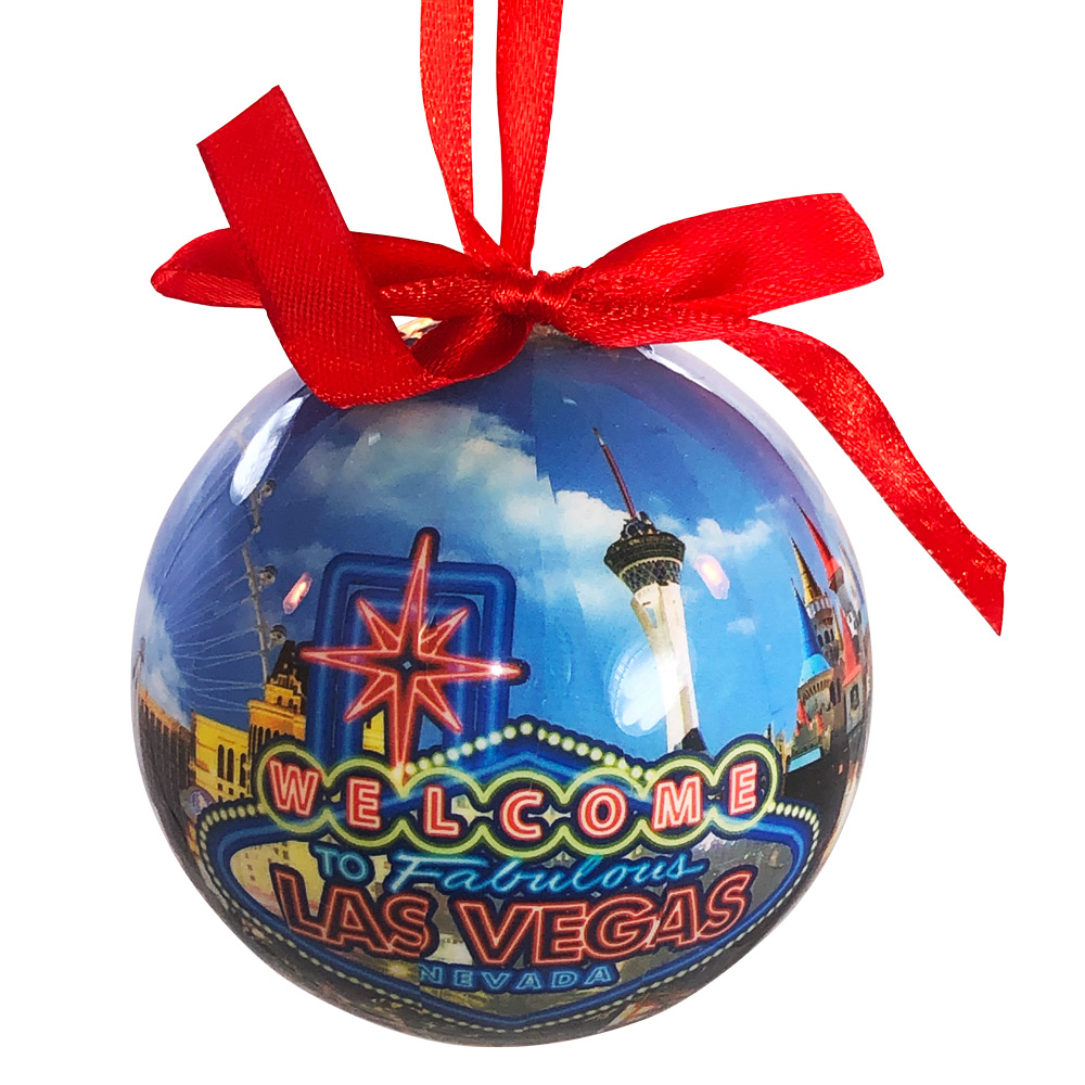 Las Vegas Neon Sign Ball Ornament, photo-1