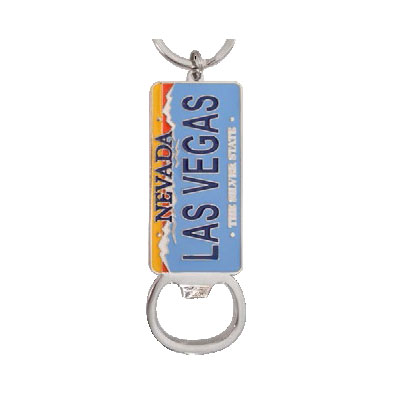 Las Vegas License Plate Bottle Opener Keychain