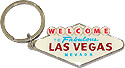Las Vegas Souvenir Key Chain, Red/Beige