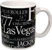 Las Vegas, Letter Mug, black - ceramic