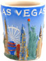 Las Vegas Sculpted Collage Shotglass