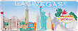 Las Vegas Fridge Magnet - Embossed Ceramic Tile