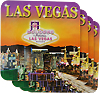 Las Vegas Sunset Square Coasters 4 Pcs