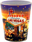 Las Vegas Night Lights Photo Shot Glass with Glitter