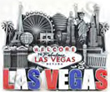 Las Vegas Icon 3-D Magnet - Pewter