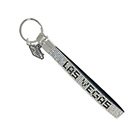 Las Vegas Wristlet Keychain - Pearl/Black Rhinestone