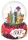 Las Vegas Souvenir Musical Snow Globe, 5.5H
