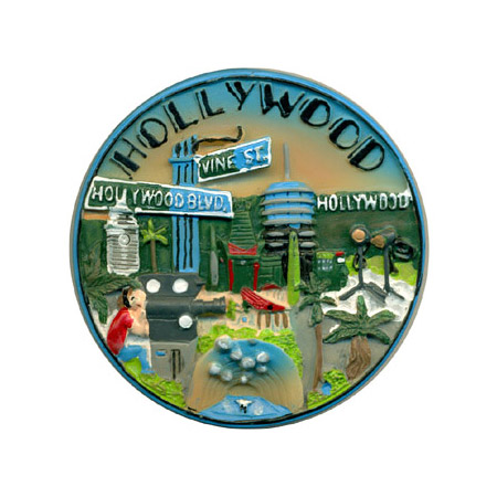 Hollywood Mini Plaque - 3D Magnet