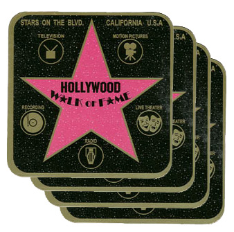 Hollywood Walk of Fame Coaster Set