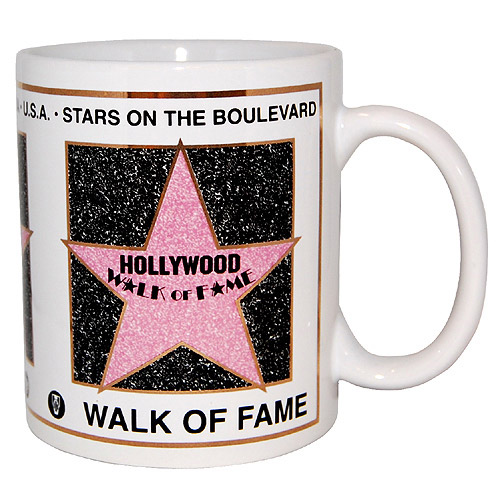 Hollywood Walk of Fame Souvenir Coffee Mug, White