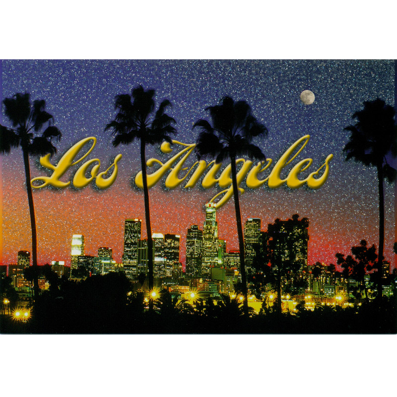 Los Angeles City Skyline Postcard, 4L x 6W