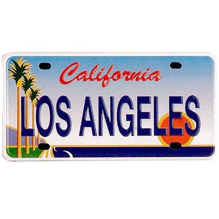 Los Angeles Magnet - LA License Plate, Metal