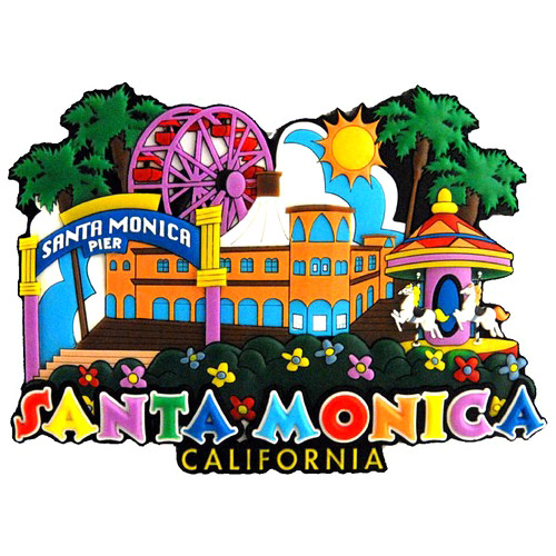 Santa Monica Souvenir Magnet