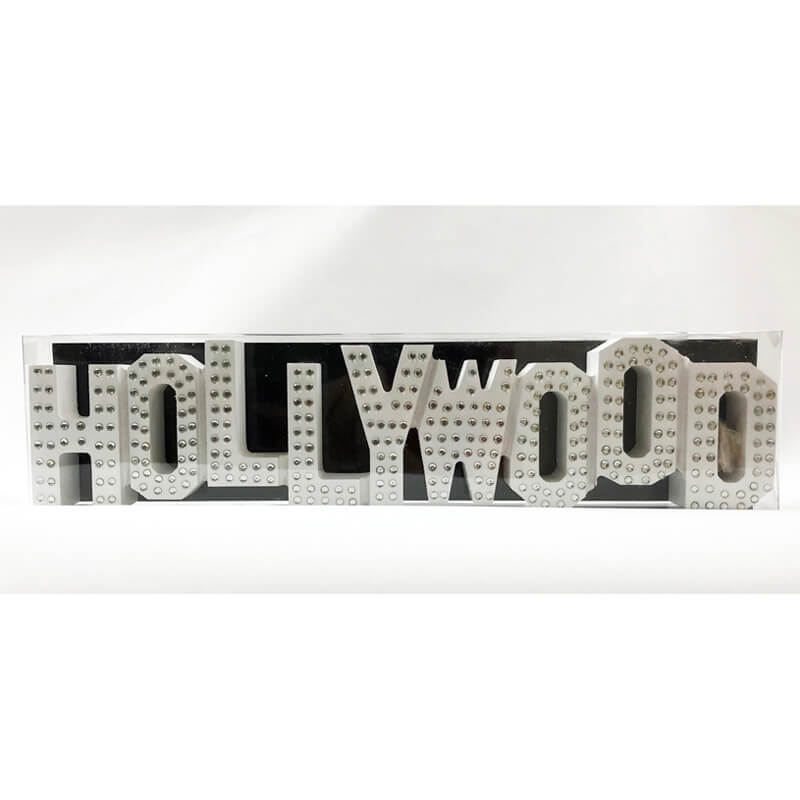 Hollywood Sign Replica with Rhinestones - Wood, 19L, photo-2