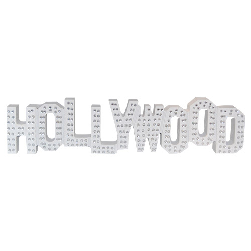 Hollywood Sign Replica with Rhinestones - Wood, 12L