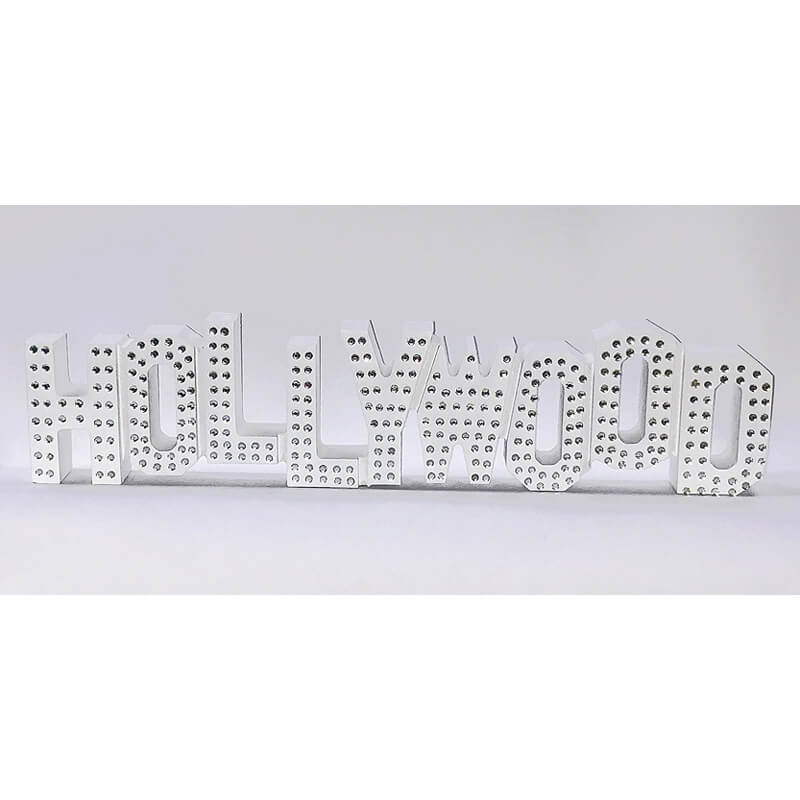 Hollywood Sign Replica with Rhinestones - Wood, 12L
