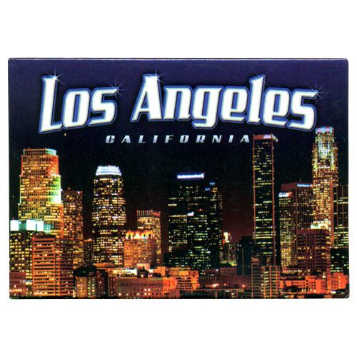 Los Angeles City Lights Postcard Magnet