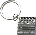 Hollywood Souvenir Directors Clapboard Key Chain (Silver)