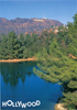 Hollywood Reservoir with Hollywood Sign Postcard 6.5