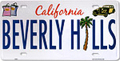 Beverly Hills Souvenir License Plate - 12L