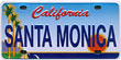 Santa Monica Mini License Plate Magnet - Metal
