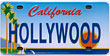 Hollywood Mini License Plate Magnet - Metal