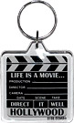 Hollywood Movie Clapboard Acrylic Key Chain