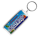 Hollywood Mini License Plate Key Chain