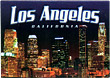 Los Angeles City Lights Postcard Magnet