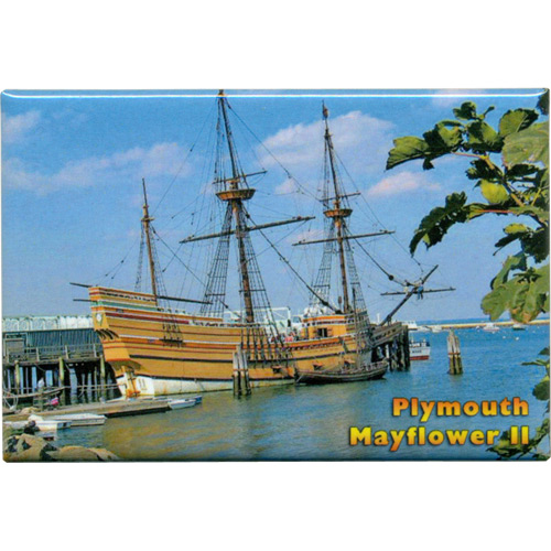 Plymouth, Massachusetts Souvenir Metal Magnet