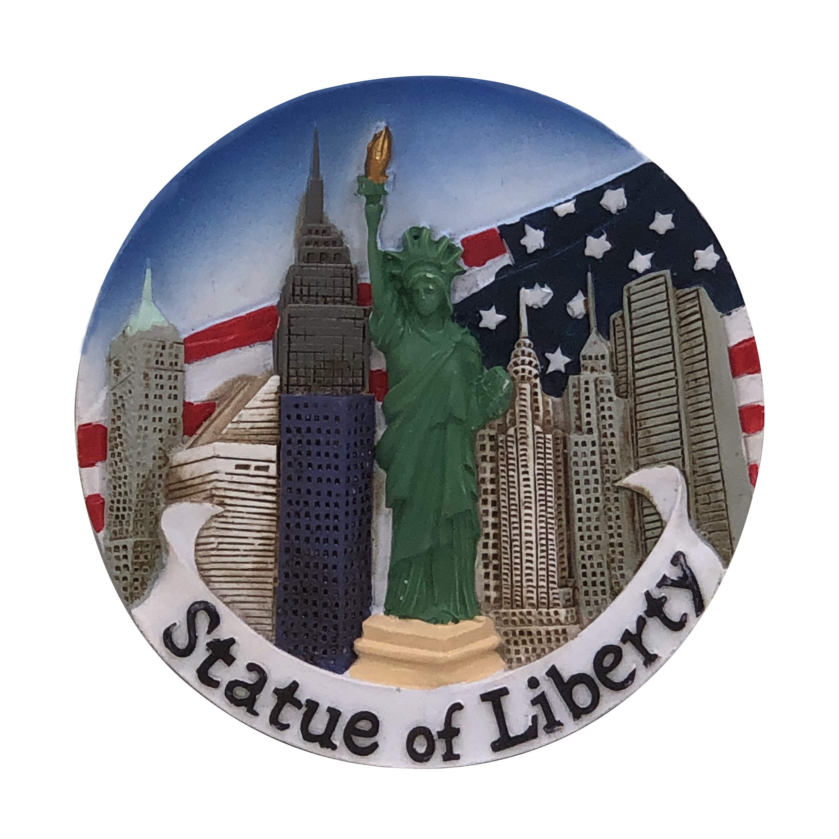 Statue of Liberty Mini Plate Magnet, 3D