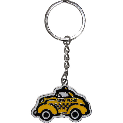 New York Taxi Cab Metal Keychain