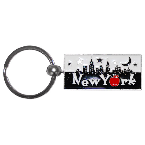 New York City Skyline Metal Keychain