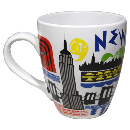 Large New York City Ceramic Souvenir Mug - NYC Harbor, photo-2