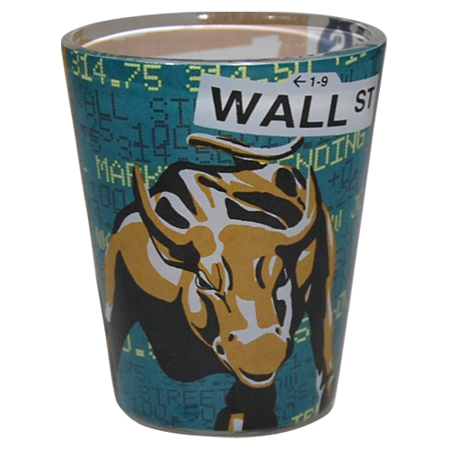 New York Wall Street Theme Shot Glass