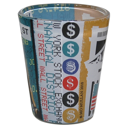 New York Wall Street Theme Shot Glass, photo-2