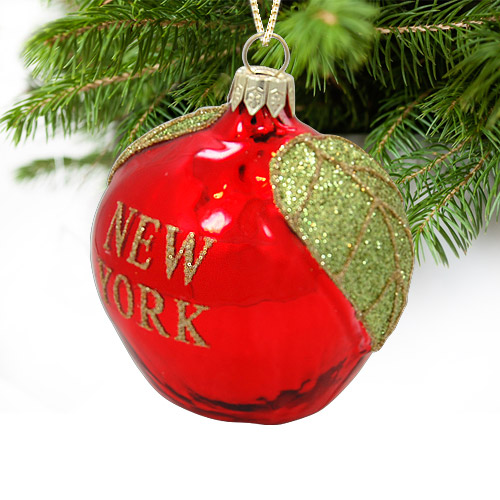 New York Apple Glass Ornament, photo-3
