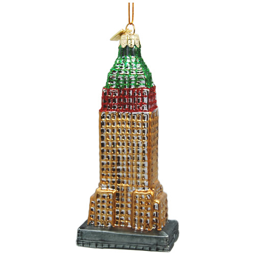 Empire State Building Glass Ornament