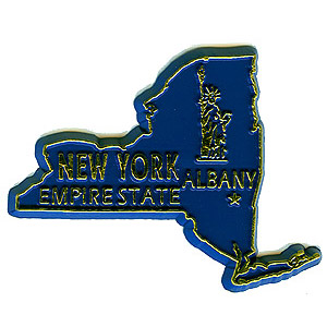 New York State Map - Refrigerator Magnet