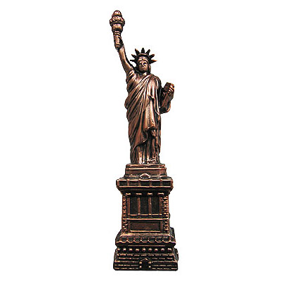 11.5H - Statue of Liberty Metal Replica, Copper