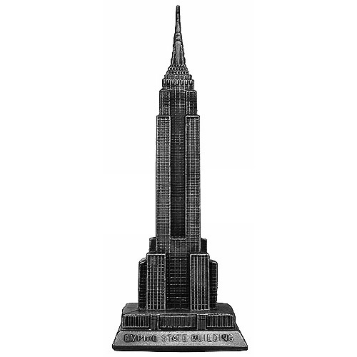 11.75H - Empire State Building Model, Pewter